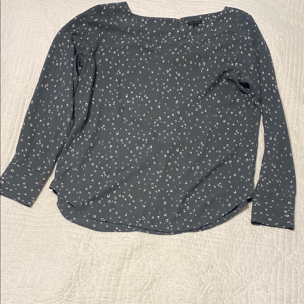 Women's Gray Polka Dot Top